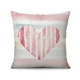 thumbnail image 2 of Valentines Day Pink Stripe Love Heart Be Mine Pillowcases,Romantic Throw Pillow Covers 18 X 18 Inch, Set Of 2, Linen Study Sofa Cushion Cover Indoor Living Room Home Decor, 2 of 7