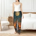 thumbnail image 4 of Cauagu Sunset Prairie Meditating Horse Pajama Pants for Women Loose Fit Wide Leg Trouser Pants Casual Elastic Waist Drawstring Lounge Pants, 4 of 6