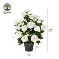 thumbnail image 3 of DR.Planzen 2 ft Artificial Camellia Tree, Faux Camellia Plant in Pot, 24in Full White Blooms, 28 flowers & 175 leaves - indoor/outdoor decor for Entryway Front Door Covered Porch Living Room Wedding, 3 of 6