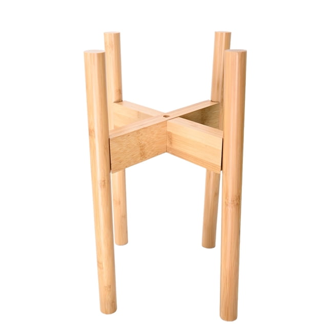 Yellow Expandable Plant Stand Wooden Plant Rack For Pots 10 To 12.6 Inches Indoor Outdoor Flower Display Shelf For Living Room Garden Office Home Decor Multi Tier Plant Stand With Tray