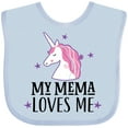 thumbnail image 3 of Inktastic My Mema Loves Me Girl Unicorn Girls Baby Bib, 3 of 4