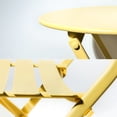 thumbnail image 6 of 3 Patio Bistro , Yellow - Metal Chairs And Table With Folding Feature For Courtyards Foldable 3 Piece Bistros & Gardens, 6 of 7