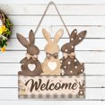 thumbnail image 1 of HOARBOEG 2025 Easter Bunny Wooden Door Hanger Spring Decoration Floral Pattern Front Door Sign For Home Party Festive Holiday Decor, 1 of 5