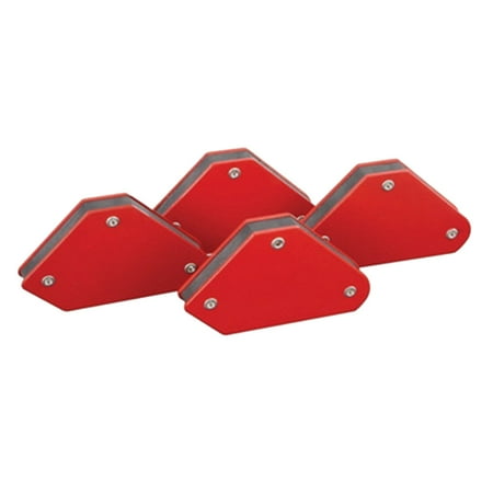 

4pcs Mini Magnetic Welding Holder Strength Strong Magnets Arrow Shape for Multiple Angles for Welding Soldering and Assembly (Red)