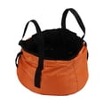 thumbnail image 3 of Cubo plegable con asa, lavabo plegable portátil, contenedor de agua ligero para acampar, senderismo, pesca, color naranja, 3 of 14