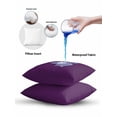 thumbnail image 5 of Waterproof Outdoor Throw Pillows with Inserts 12"x20", Pure Dark Purple Soft Decorative Pillowcases for Couch Bedroom, Simple Solid Color Pillow Covers for Sofa Living Room, 5 of 8