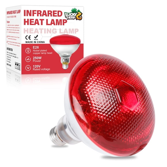 Lámpara de calor infrarrojo LUCKY HERP 250W para pollos y mascotas