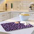 thumbnail image 6 of Purple Leopard Dish Drying Mat for Kitchen Counter, Ultra Absorbent Reversible Microfiber Dishes Drying Rack Pad Heat-resistant Mats 18x24 Inch, 6 of 7