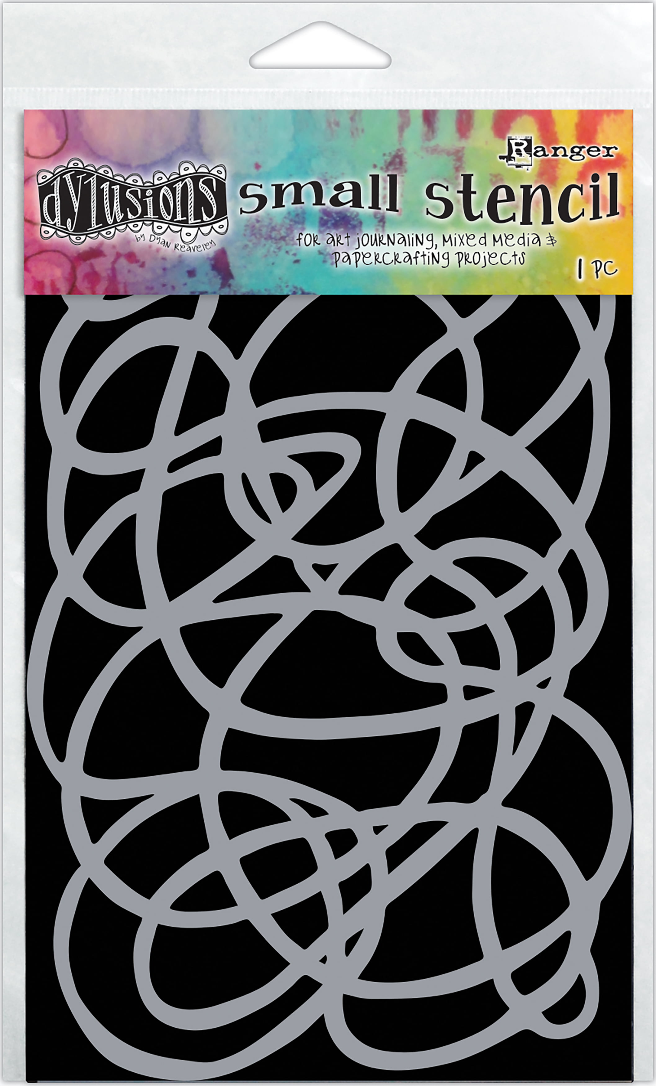 Dys Reaveley Small Ranger Squiggle Dyan Reaveley's Dylusions Stencils 5"x8" 