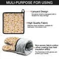 thumbnail image 7 of Autumn Fall Leaves Pattern Kitchen Oven Mitt and Pot Holder Sets 2 Pcs for Baking, Cooking and Grilling, Heat Resistant Up To 392 °F, 7 of 7