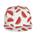 thumbnail image 2 of Fotbe Watermelon Flat Bill Visor Cap Classic Snapback Hat Polyester Foam Trucker Hat Trucker Cap Adjustable Baseball Cap, 2 of 9