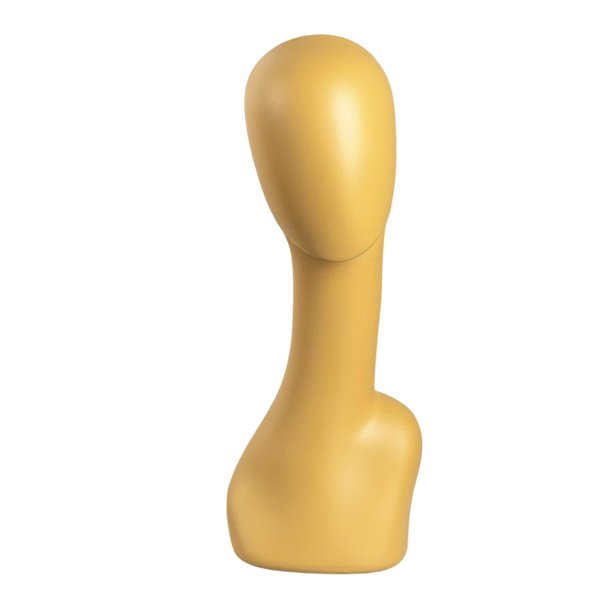 Soporte de cabeza de maniquí de estilo abstracto, soporte de apariencia elegante para sombreros y gorras Amarillo Yuyangstore Soporte de cabeza de maniquí