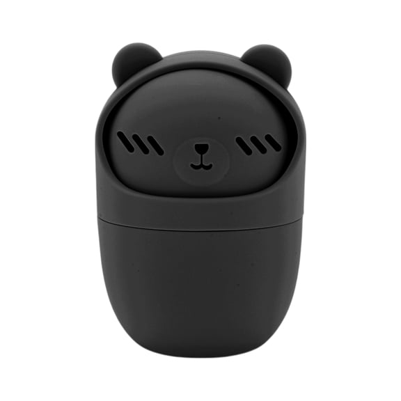Unique Bargains 1 Pc Portable Bears Makeup Sponge Holder for Travel Black Silicone