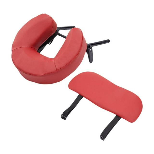 Tachiuwa Table de Massage Berceau pour le Visage et Coussin Appui-Tête Réglable pour Salon Lit Maison Rouge