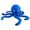 01-Light Blue, variant on 3D Printed Spiral Stress Relief Octopus, Pink Articulated Tentacles Fidget Toy for Desk