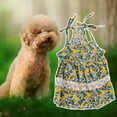 thumbnail image 1 of Dream Lifestyle Pet Skirt Floral Pattern Lace Edging Delicate Printing Puppy Dog Skirt Pet Sling Shirt Dress for Spring, 1 of 7