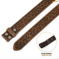 thumbnail image 4 of WHIPPY Western Leather Belt Strap for Women Men without Buckle Cowgirl Cowboy Engraved Embossed Belt Strap, 4 of 7