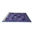thumbnail image 2 of Ahgly Company Machine Washable Indoor Square Oriental Blue Industrial Area Rugs, 7' Square, 2 of 4