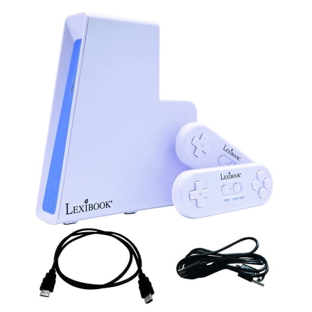 Lexibook TV Game Console with 2 Wireless Controllers, 250 Games, 32-bit Graphics, TV Connector