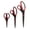 Black w/ Red Inlays, variant on JubileeYarn Titanium Softgrip Scissors Set for Sewing, Arts, Crafts, Office - 1 Set of 3 - Purple