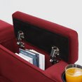thumbnail image 6 of MCombo Power Recliner Chair with Power Headrest, LED Light, Armrest Storage for Living Room & Home Theater, Velvet, Red, 6 of 9
