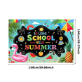 thumbnail image 2 of Tropical Flamingo School Summer Beach Banner Pineapple So Long School Hello Summer for Graduation Party Pool Beach Party Vacation, 2 of 7