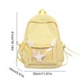 thumbnail image 2 of Star Print Backpack, Lightweight Breathable Transparent Front Pocket Backpack, Heavy Duty Laptop Backpack for Outdoor Work, Black, 2 of 10