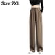 thumbnail image 2 of Pantalón de pierna recta con ajuste relajado y sin arrugas para mujer, 2 of 5