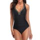 thumbnail image 1 of Bikini sólido de una pieza para mujer, traje de baño con almohadilla de realce, ropa de playa con un hombro Fridja nalpqowj53741, 1 of 9