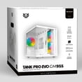 thumbnail image 5 of Gabinete Gamer BALAM RUSH TANK PRO EVO GM955 M-ATX Mini Torre 3 Fan RGB USB-C Blanco BR-937337 blanco, 5 of 5