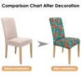 thumbnail image 7 of Lovely Wildflower Dining Chair Covers 4 Pack Colorful Autumn Leaves and Blossom Design Washable Polyester Stretch Slipcovers Removable Seat Protector for Summer Decor, 7 of 7