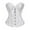 A08 White, variant on LEKDFST A Lace Corset Tops for Women Floral Renaissance Lace Up Boned Overbust Corset Bustier XL