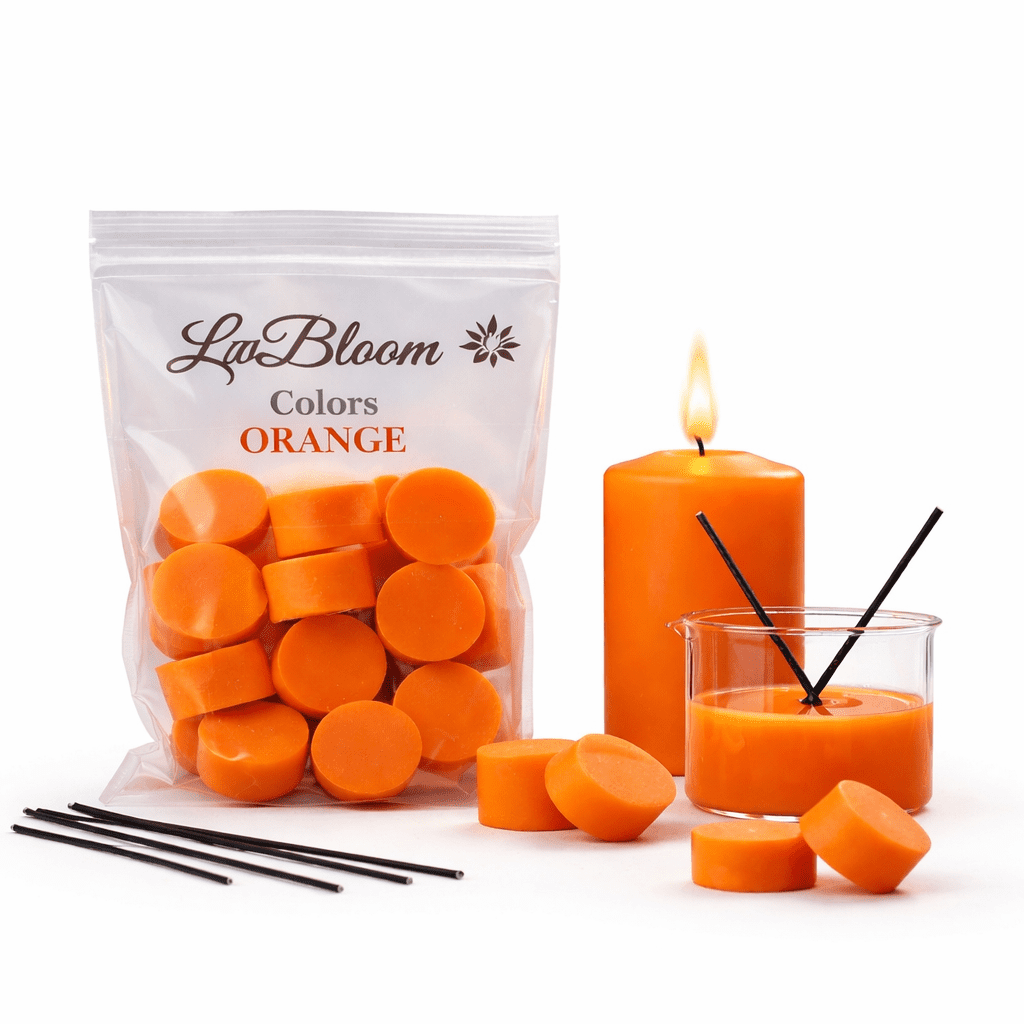 LwBloom Candle Color Dye Chips – 240 Pieces, 24 Vibrant Colors, Candle Making Dye for Soy, Beeswax & Paraffin, Long Lasting Wax Color Chips