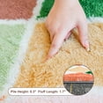 thumbnail image 6 of Pentantan 8ft x 10ft Shag Area Rugs for Living Room, Modern Grid Fluffy Bedroom Carpet, Pink & Green, 6 of 7