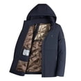 thumbnail image 3 of Men's Mid-length Business Jacket-Fleece & Cotton Coat, 3 of 4