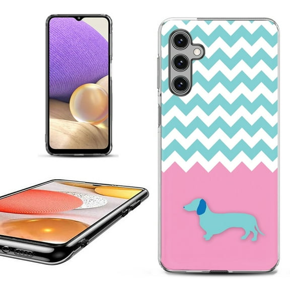 OneToughShield ® for Samsung Galaxy A14 5G Phone Case, Fashion Cover Case - Chevron/Dachshund/Puppy