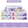 thumbnail image 2 of Floral Queen Sheets Soft Breathable Microfiber Vintage Printed Bed Sheet Set Deep Pocket Fitted Sheet Included Flower Pattern, 2 of 8