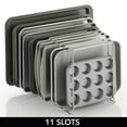 thumbnail image 3 of mDesign Metal Wire Pot/Pan Organizer Rack for Kitchen, 8 Slots - Chrome, 3 of 8