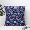 thumbnail image 4 of Fuzoiu Funny Skull Flower Print Square Pillow Cover,Hidden Zipper Design,Luxury Square Pillow Case, Throw Pillow,Couch Cushion-18"x18", 4 of 7