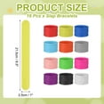 thumbnail image 2 of Slap Bracelets 8.5" x 1", 16 Pcs Silicone Slap Bracelet Bulk Blank Snap Band Soft Wristband for Party Favor DIY Gifts Classroom Birthday Crafts, Yellow, 2 of 6