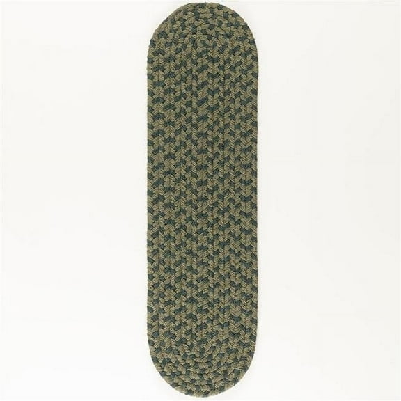 Rhody Rug TR22A008X028-13 Twin River Stair Treads, Green & Multi Color - Set of 13