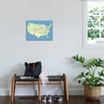 Usa Map With Names Of States And Cities Art Print by