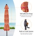 thumbnail image 6 of Iwicker 9Ft Patio Umbrella Sunbrella Outdoor Aluminum Market Umbrella with Crank and Push Button Tilt, Orange Stripe, 6 of 10