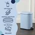 thumbnail image 3 of happimess Roland Mini 2.6-Gallon Step-Open Trash Can, Tide Pool Blue, HPM1009H, 3 of 8