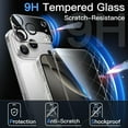 thumbnail image 3 of JETech 5 in 1 Case for iPhone 17 Pro Max 6.9-Inch with 2 Pack Each Tempered Glass Screen Protectors and Camera Lens Protectors, Non-Yellowing Shockproof Bumper Phone Cover (Clear), 3 of 5