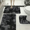 thumbnail image 6 of Tie-Dye Bathroom Rug Set 3-Piece Flocked Toilet Mats Non-Slip Absorbent Washable Bath Mat for Bathroom Floor Decor, 6 of 9