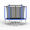 Blue 112, variant on 8FT Trampoline with Safety Enclosure Net and Basketball Hoop for Kids Outdoor Play, Blue Steel Frame