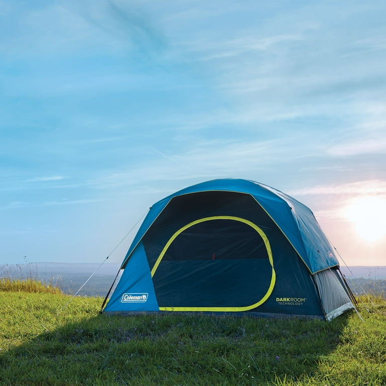 Coleman Skydome 6 Person Family Dome Camping Tent with Dark Coleman Skydome 6 Person Family Dome Camping Tent with Dark