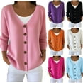 thumbnail image 4 of Winter Knitted Cardigan Women's Solid Color Casual Fashion Sweater Jacket Women's Cardigan, 4 of 4