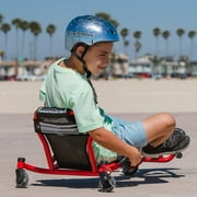 EzyRoller: Spinner - Bravo Red - Ride-On Scooter, Cambering Motion, 360 Degree Turns, Pedal Free Cart, Extendable Frame, 154lb Cap, Kids-Teens Ages 4+